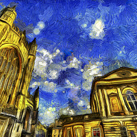 Buy canvas prints of Bath City Van Gogh by David Pyatt