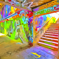 Buy canvas prints of London Graffiti Pop Art by David Pyatt
