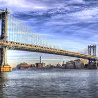 Buy canvas prints of Manhattan Bridge New York by David Pyatt