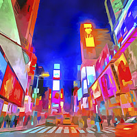 Buy canvas prints of Times Square Pop Art by David Pyatt