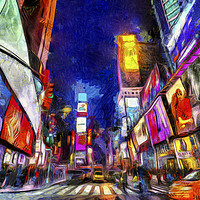 Buy canvas prints of Times Square Van Gogh by David Pyatt
