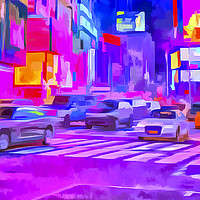 Buy canvas prints of Pop Art Times Square  by David Pyatt