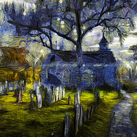 Buy canvas prints of Sleepy Hollow Church  by David Pyatt