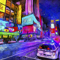 Buy canvas prints of Times Square Van Gogh  by David Pyatt