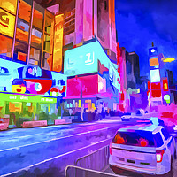 Buy canvas prints of Times Square New York Art by David Pyatt