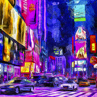 Buy canvas prints of Times Square Van Gogh Art by David Pyatt