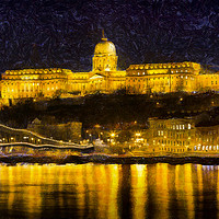Buy canvas prints of Budapest Night Art by David Pyatt