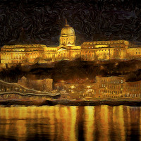 Buy canvas prints of Budapest Van Gogh by David Pyatt