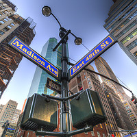 Buy canvas prints of New York Street Sign by David Pyatt
