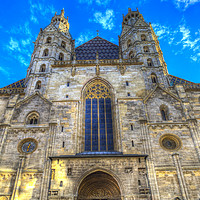 Buy canvas prints of St Stephen's Cathedral Vienna by David Pyatt