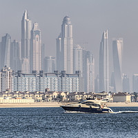 Buy canvas prints of Dubai Yacht And Architecture by David Pyatt