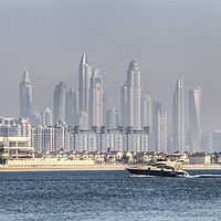 Buy canvas prints of Dubai Yacht And Architecture by David Pyatt
