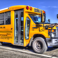 Buy canvas prints of American School Bus by David Pyatt