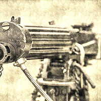 Buy canvas prints of Vickers Machine Gun Vintage by David Pyatt