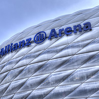 Buy canvas prints of Allianz Arena Munich  by David Pyatt
