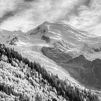 Buy canvas prints of Mont Blanc Monochrome by David Pyatt
