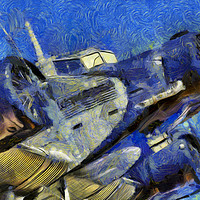 Buy canvas prints of Junkers Ju 52 Van Gogh by David Pyatt