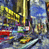 Buy canvas prints of Times Square Van Gogh by David Pyatt