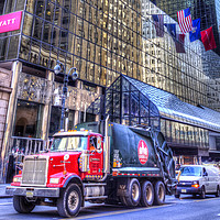 Buy canvas prints of New York Refuse Truck by David Pyatt