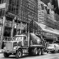 Buy canvas prints of New York Dumpster Truck by David Pyatt