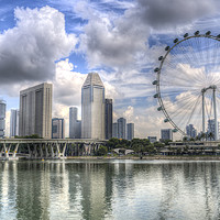 Buy canvas prints of Singapore Flyer Ferris wheel by David Pyatt
