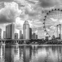 Buy canvas prints of Singapore Flyer Ferris wheel by David Pyatt