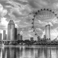 Buy canvas prints of Singapore Flyer Wheel by David Pyatt