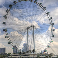 Buy canvas prints of Singapore Ferris Wheel by David Pyatt