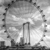 Buy canvas prints of Singapore Ferris Wheel by David Pyatt