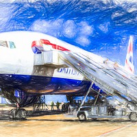 Buy canvas prints of Boeing 777 Art by David Pyatt