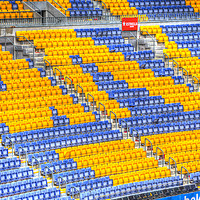 Buy canvas prints of Nou Camp Stadium Seating  by David Pyatt