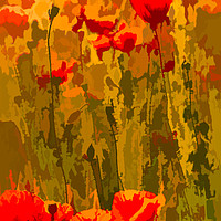 Buy canvas prints of Poppy WW1 Art Tribute by David Pyatt