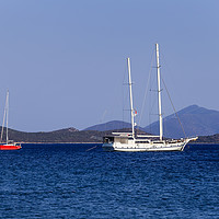 Buy canvas prints of Aegean Sea Ships by David Pyatt
