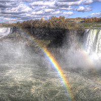 Buy canvas prints of Niagara Falls Rainbow by David Pyatt