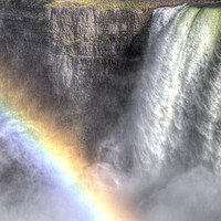 Buy canvas prints of Waterfall Rainbow  by David Pyatt
