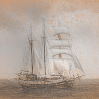 Buy canvas prints of Sailing Ship da Vinci  by David Pyatt