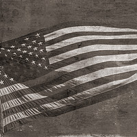Buy canvas prints of American Flag Vintage by David Pyatt