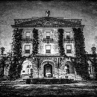 Buy canvas prints of Ghostly Manor House  by David Pyatt