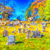 Buy canvas prints of Sleepy Hollow Cemetery Art by David Pyatt