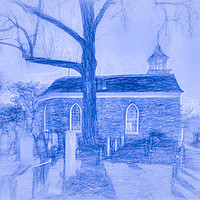 Buy canvas prints of Old Dutch Church Sleepy Hollow Art by David Pyatt