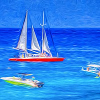 Buy canvas prints of Barbados Summer Art by David Pyatt
