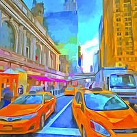 Buy canvas prints of New York Street Pop Art by David Pyatt