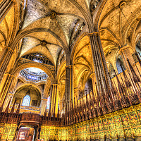 Buy canvas prints of Barcelona Cathedral Choir by David Pyatt