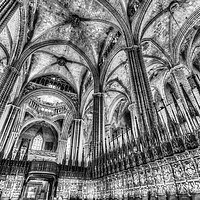 Buy canvas prints of Choir Barcelona Cathedral  by David Pyatt