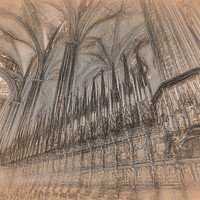 Buy canvas prints of Barcelona Cathedral da Vinci by David Pyatt