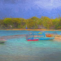 Buy canvas prints of Caribbean Island Art Panorama by David Pyatt
