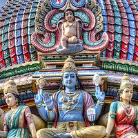 Buy canvas prints of Hindu Temple Singapore by David Pyatt
