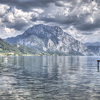 Buy canvas prints of Traunsee Lake Austria    by David Pyatt