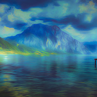 Buy canvas prints of The Mystical Lake by David Pyatt