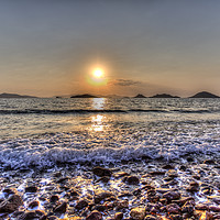 Buy canvas prints of Turkey Beach Sunset by David Pyatt